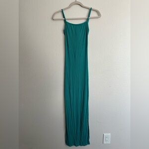 Rusty Clara slip dress turquoise